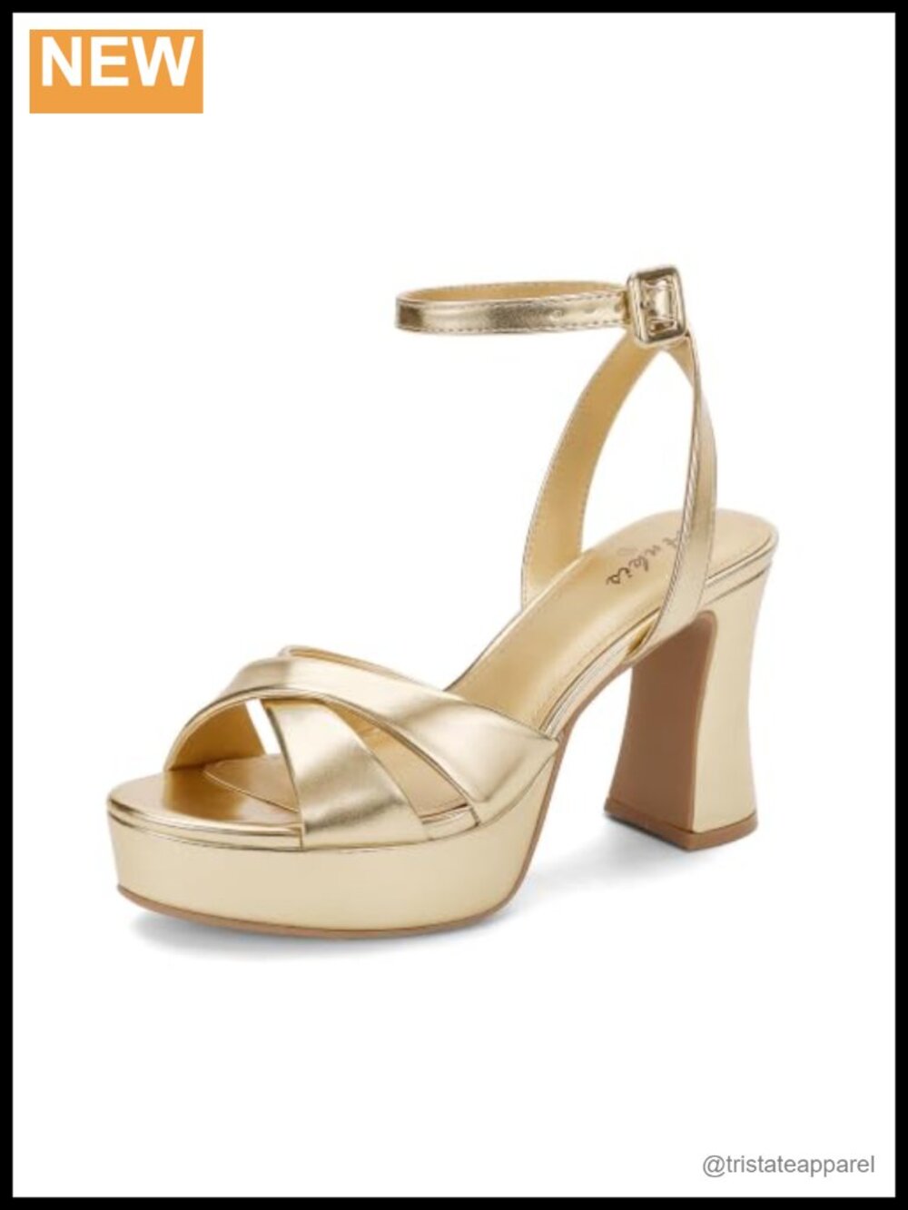 Ankis Women's Open Toe Ankle Strap Platform Block Heel Sandals Shoes